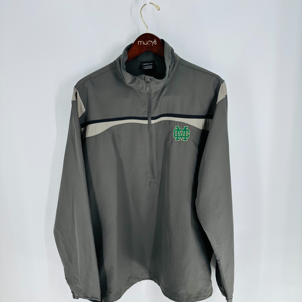 Nike Golf Half‎ Zip Stand Collar Performance Logo Activewear Top Gray Size XL